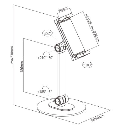מעמד שולחני לטאבלט 4.7"-12.9" Lumi PAD30-01 – תמונה 7