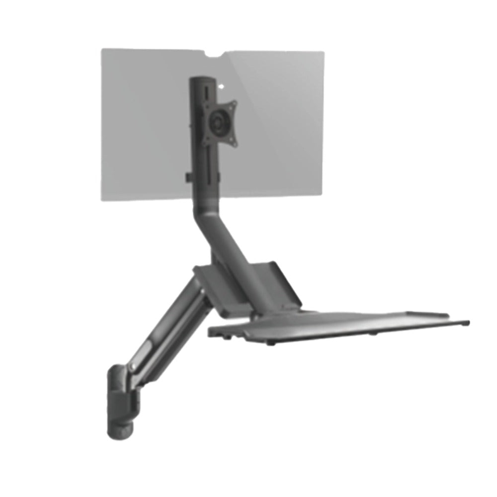 עמדת עבודה קירית עם זרוע למסך ומעמד למחשב Lumi WWS05-01 – תמונה 2