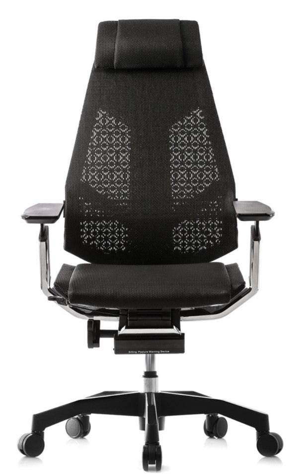 כיסא Comfort Genidia רשת שחור מלפנים