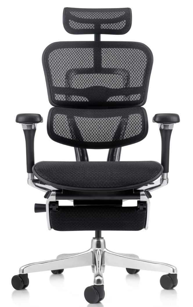 כיסא Comfort Ergohuman Pro שחור – מבט מלפנים