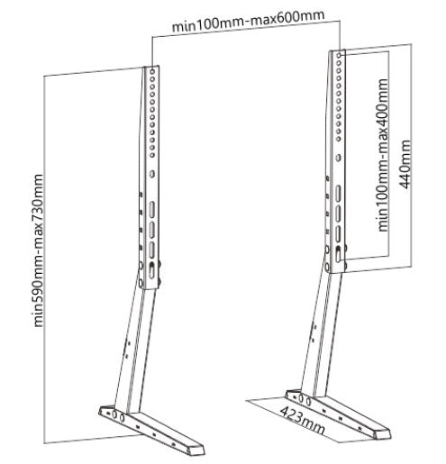 מעמד שולחני למסך 37"-70" Lumi LDT03-09L – תמונה 2
