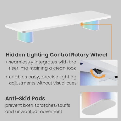 מגביה למסך עם תאורת RGB Lumi NeoGlow STB37-03 – תמונה 4