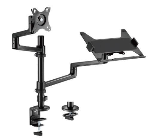 זרוע שולחנית כפולה למסך ולמחשב נייד Lumi LDT72-C024ML