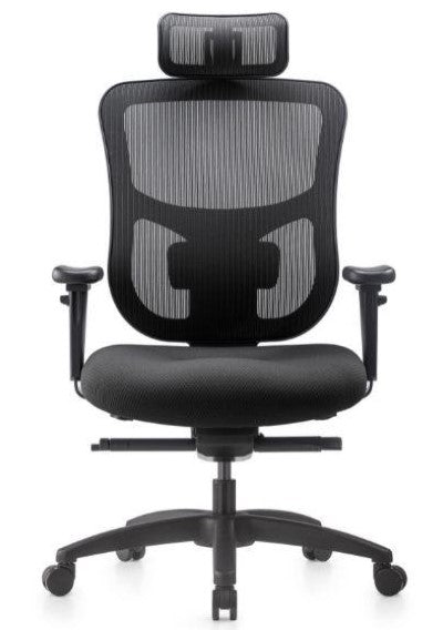 כיסא Sitplus Big & Tall Plus שחור מלפנים