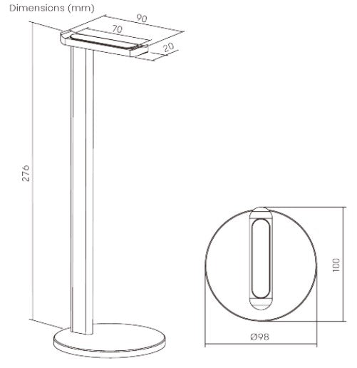 מעמד שולחני לאוזניות Lumi HPS01-1 – תמונה 4