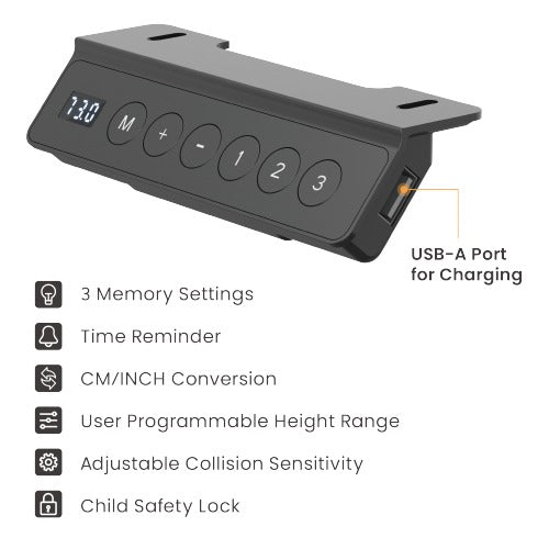 לוח השליטה ויציאת USB