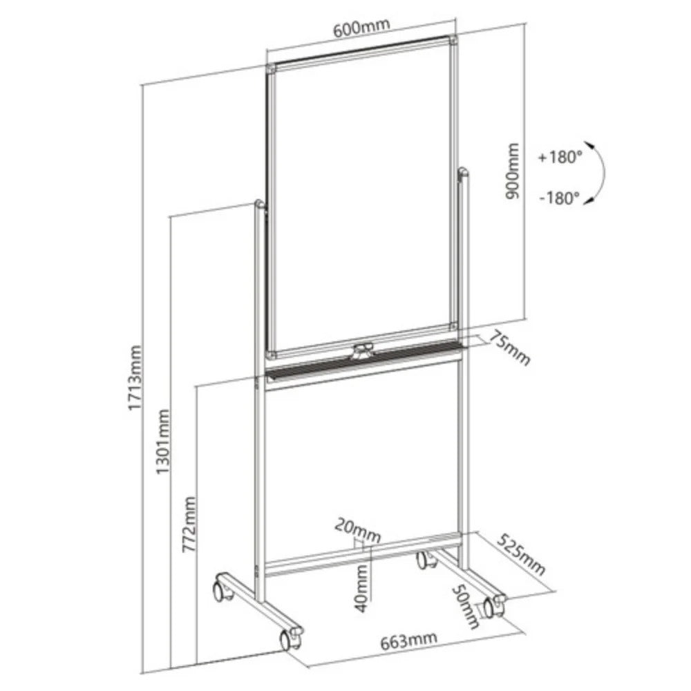 לוח מחיק מגנטי דו-צדדי נייד Lumi WB03-2 – תמונה 5